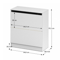 perink BETTY 2 BE02-040-00 - rozmery, farba: biela