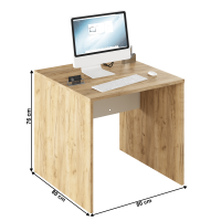 PC stolk RIOMA typ 17 - rozmery, farba: dub artisan / biela